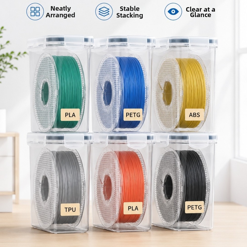 3D Printing With Pp - Transparent Filament Container Airtight Dustproof 3D