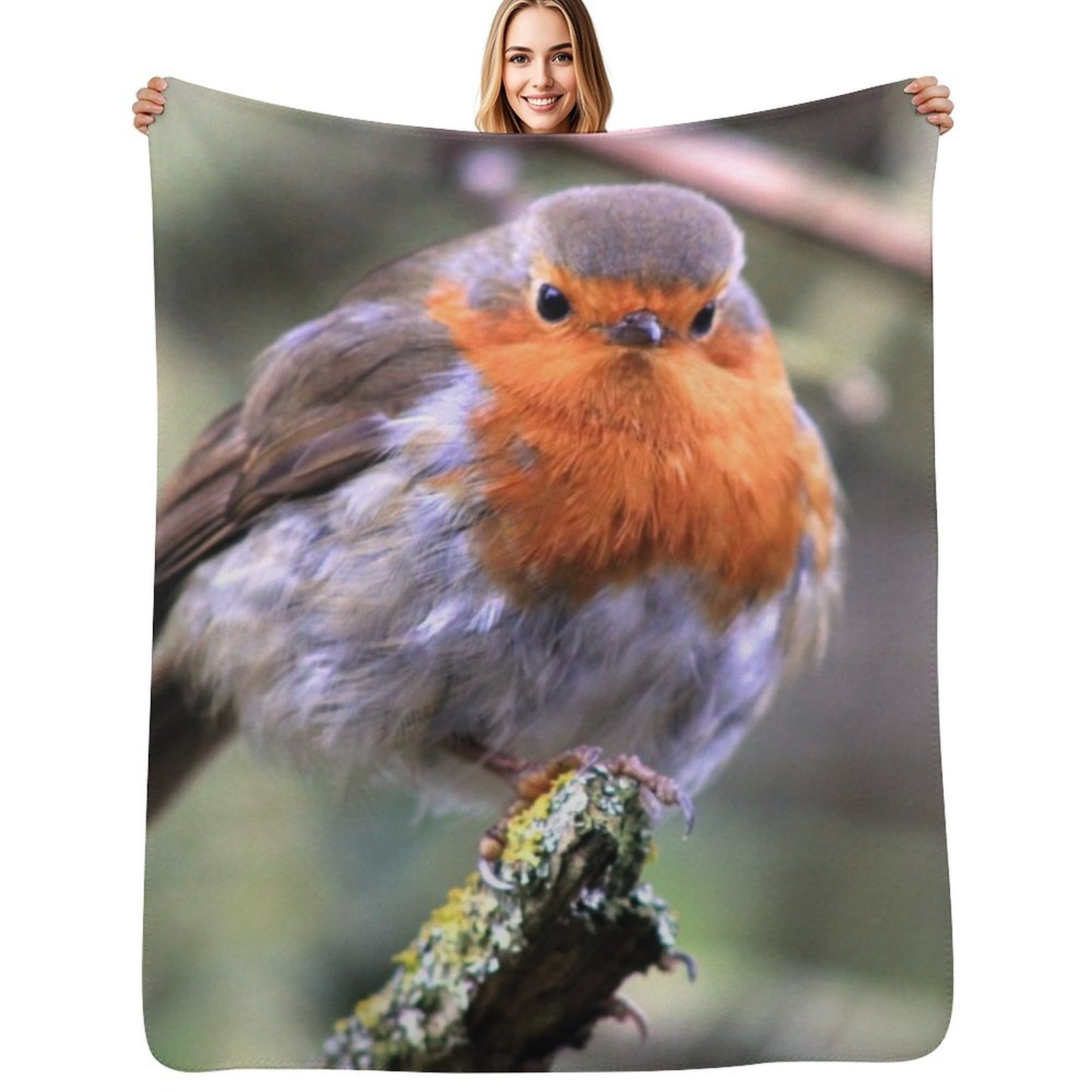 3D Printing Watch - Robin Watching Me Throw Blanket Soft