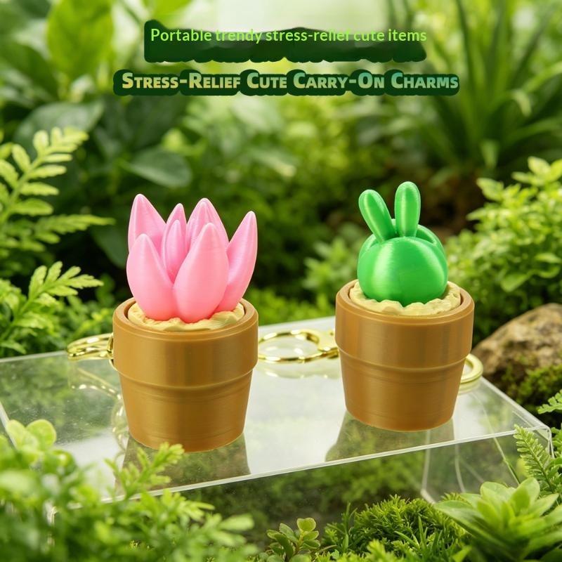 3D Printing With Pp - 3D Printed Pot Clicker Keychain Cute
