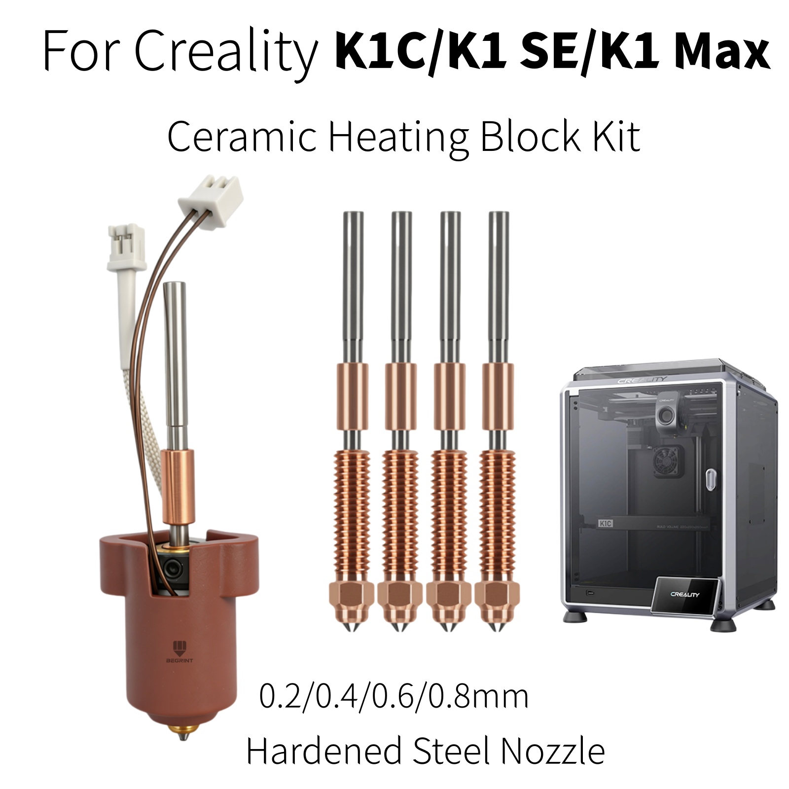 3D Printer Hotend Kit - For Creality K1C K1 MAX Hotend