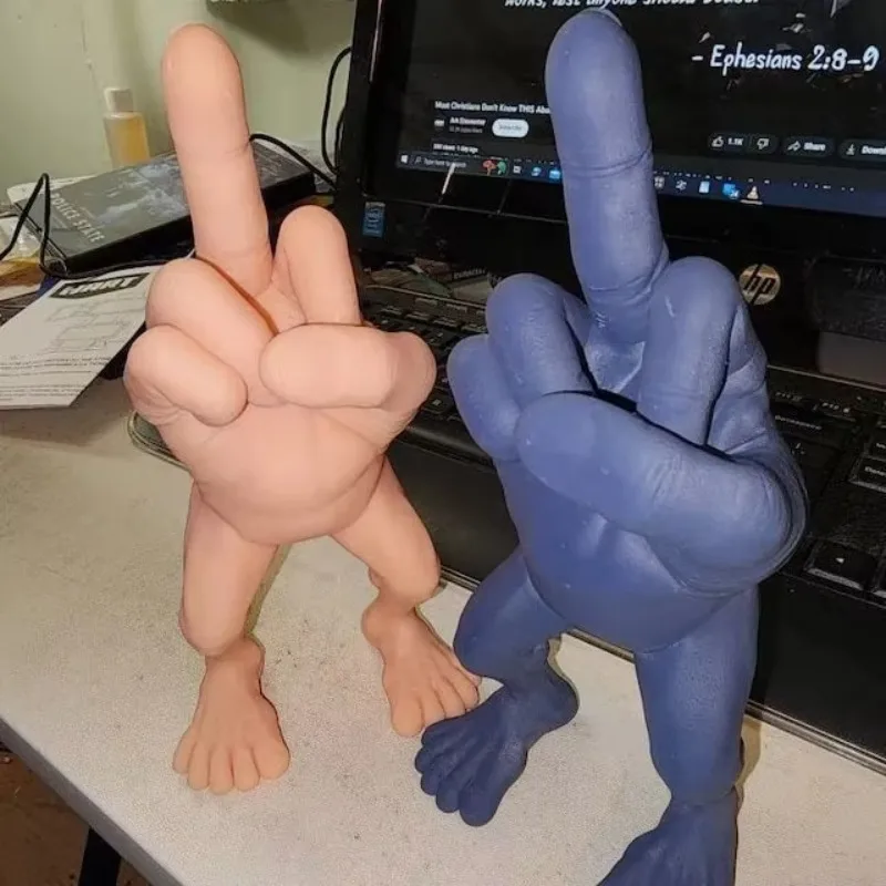 3D Printing Construction - Middle Finger Desktop Decorations 3d Printed