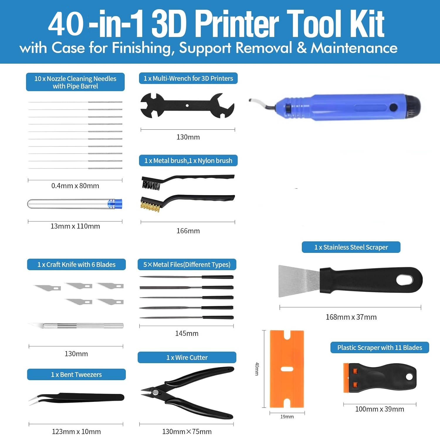 40PCS 3D Printer Tools, Scrape - đánh giá và giá 3D Print Removal Tool