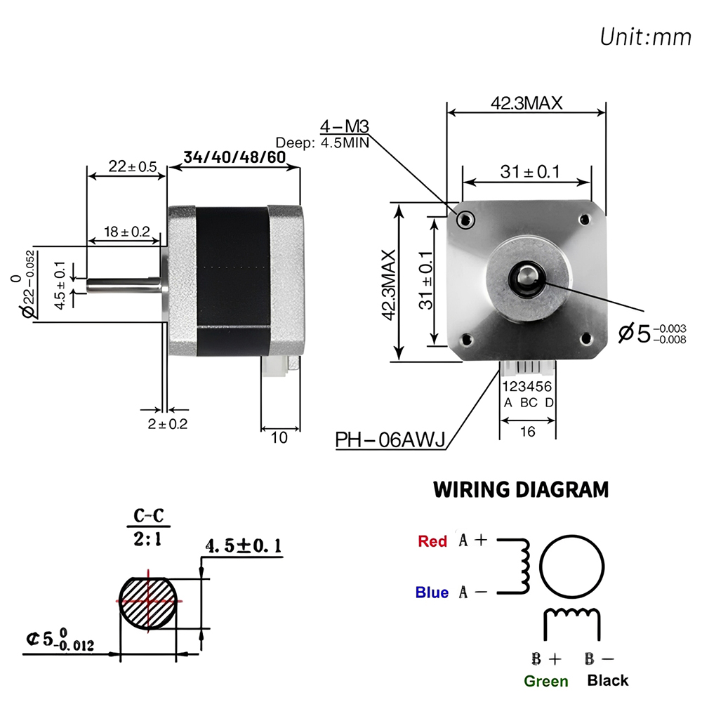 Nema 17 42mm Stepper Motor Ope - đánh giá và giá 3D Printing Workshop