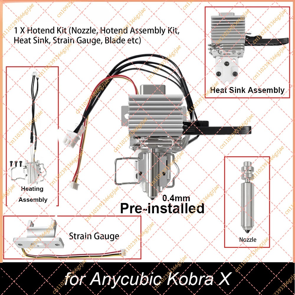 0.4mm Pre-Installed Hotend Kit - đánh giá và giá 3D Printer Hotend Kit