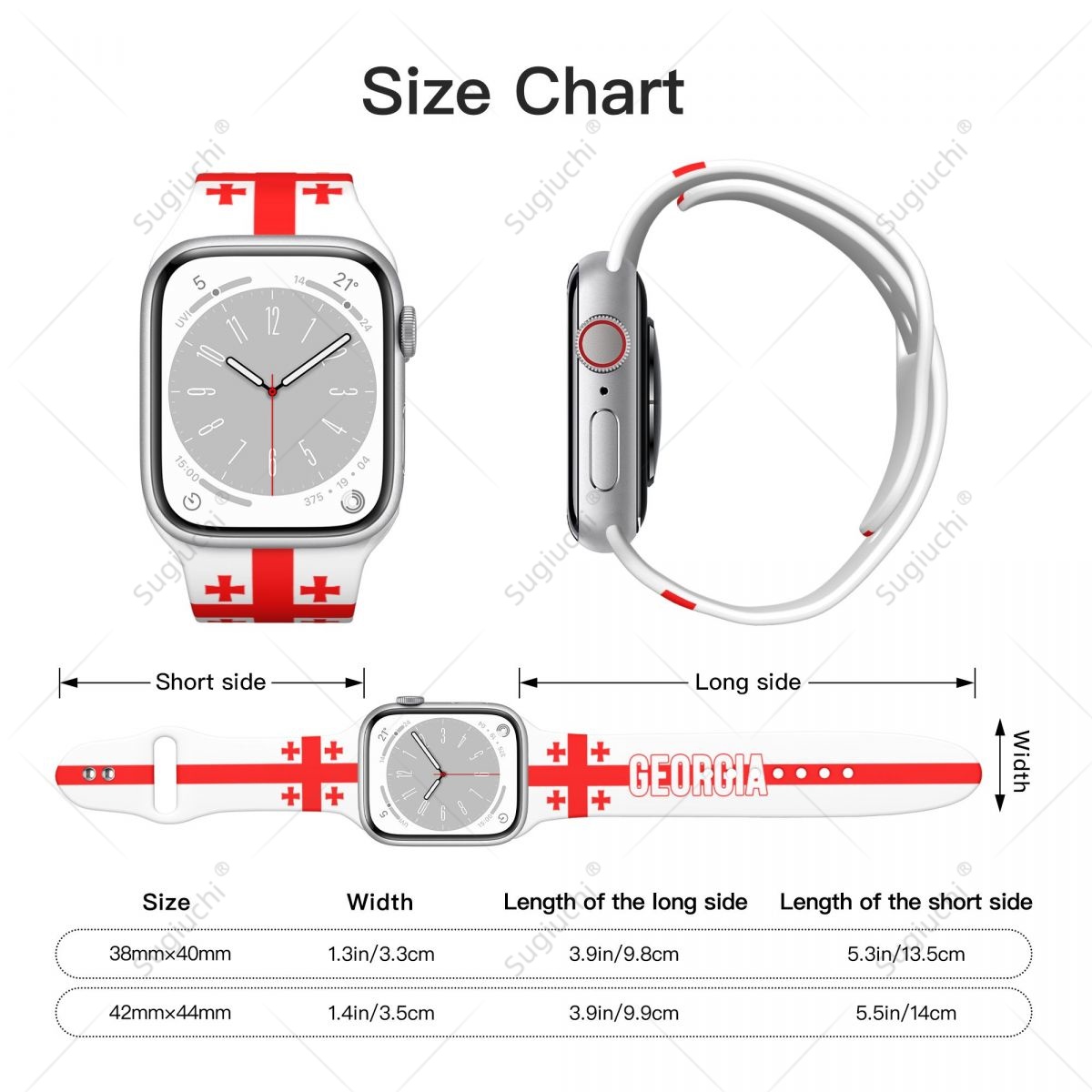 Unisex Georgia Flag 3D Printin - đánh giá và giá 3D Printing Watch