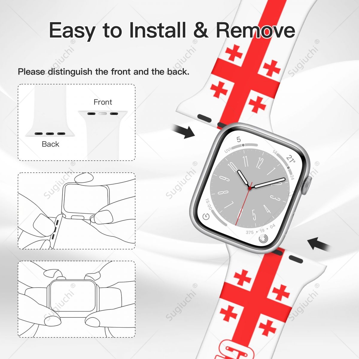 Unisex Georgia Flag 3D Printin - đánh giá và giá 3D Printing Watch