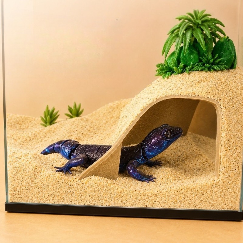 3D Printed Reptile Hide Cave   - đánh giá và giá 3D Printing Lizard
