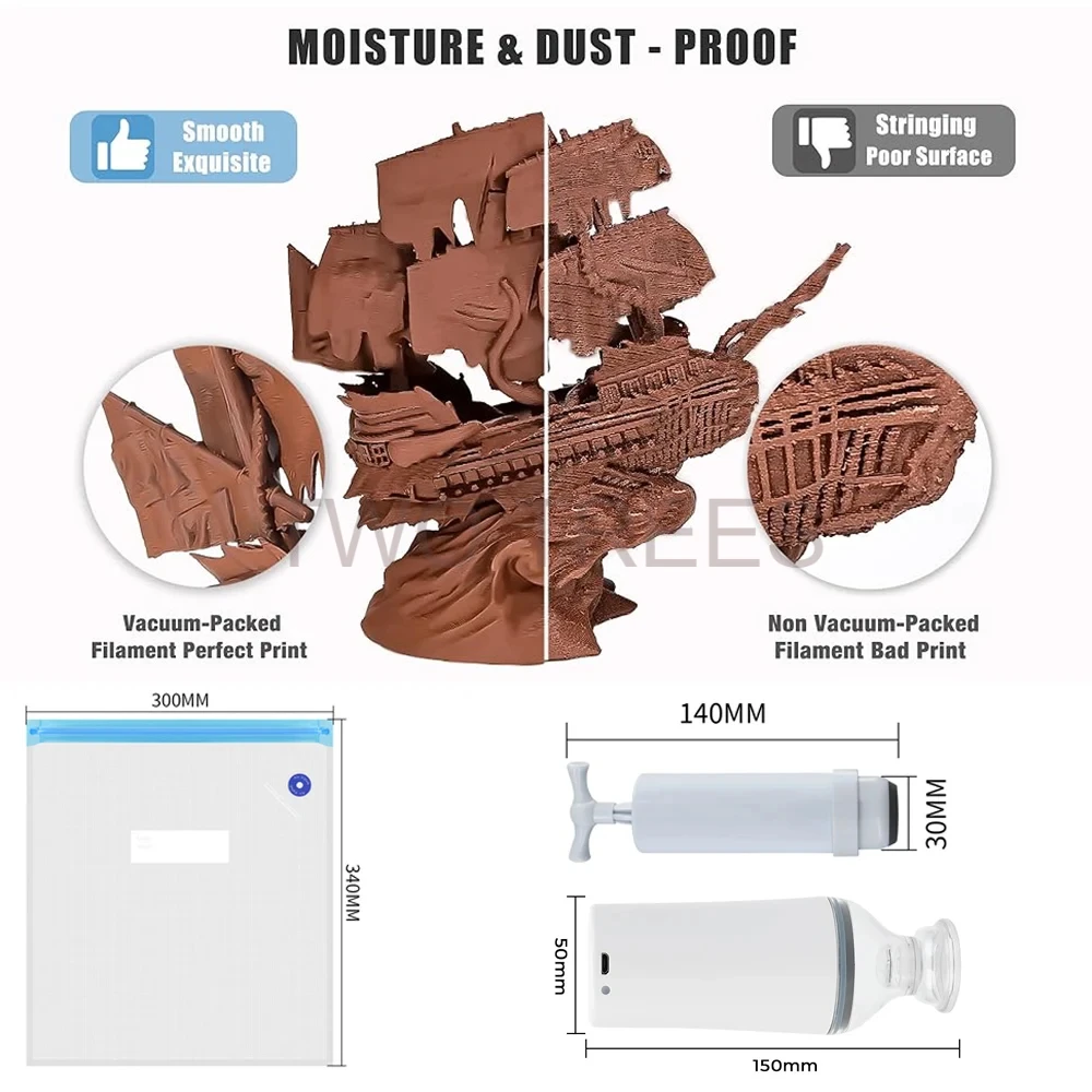 3D Print Vacuum Bag Filament D - đánh giá và giá Petg Filament